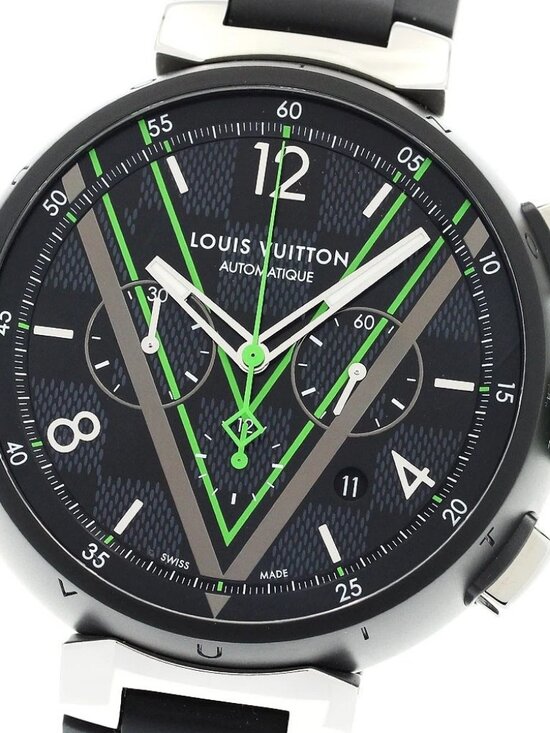 LOUIS VUITTON Tambour Damier Graphite Lace QA130Z Automatic Men\'s Watch_907006 main image 7